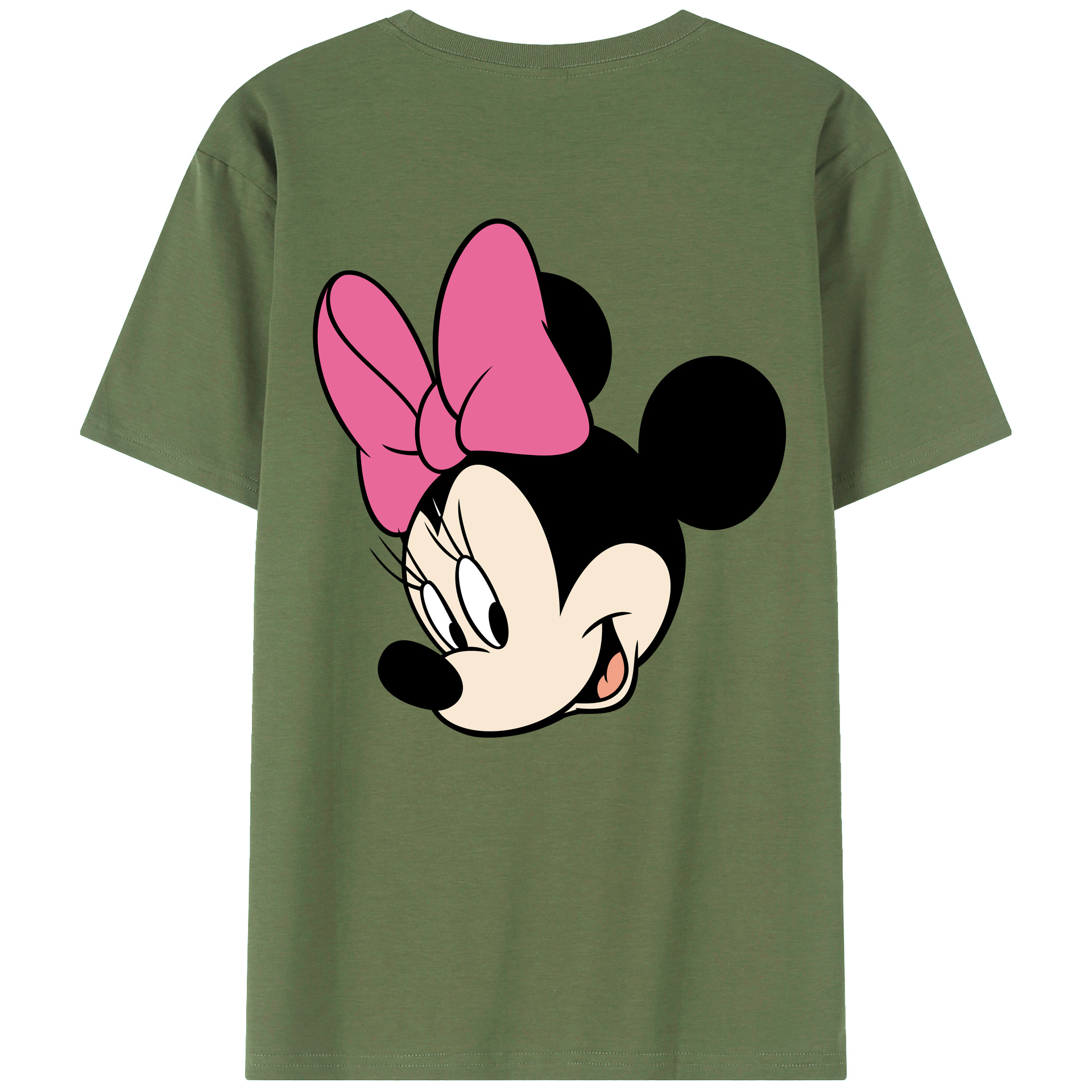 ミッキーマウス Mickey Mouse 綿100％ メンズ半袖Tシャツ（バックプリント） 通気性